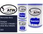 Preview: Mercedes-Benz, Designo Varicolor 2 Metallic / Slate Blue Metallic, 023: 500ml Lackdose + 500ml Klarlack + 250ml Härter - Set, von ATW Autoteile West.